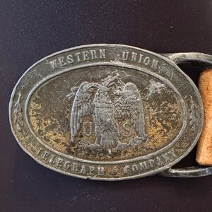 Vintage Silver and Gold Belt Buckle